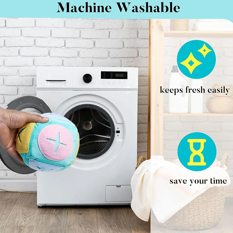 Jouet d'enrichissement lavable avec puzzle et clochette pour lapins