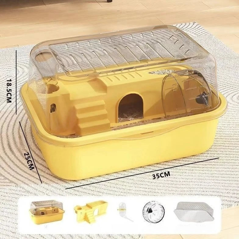 Cage Hamster Anti-Morsure avec Couvercle Ouvrant