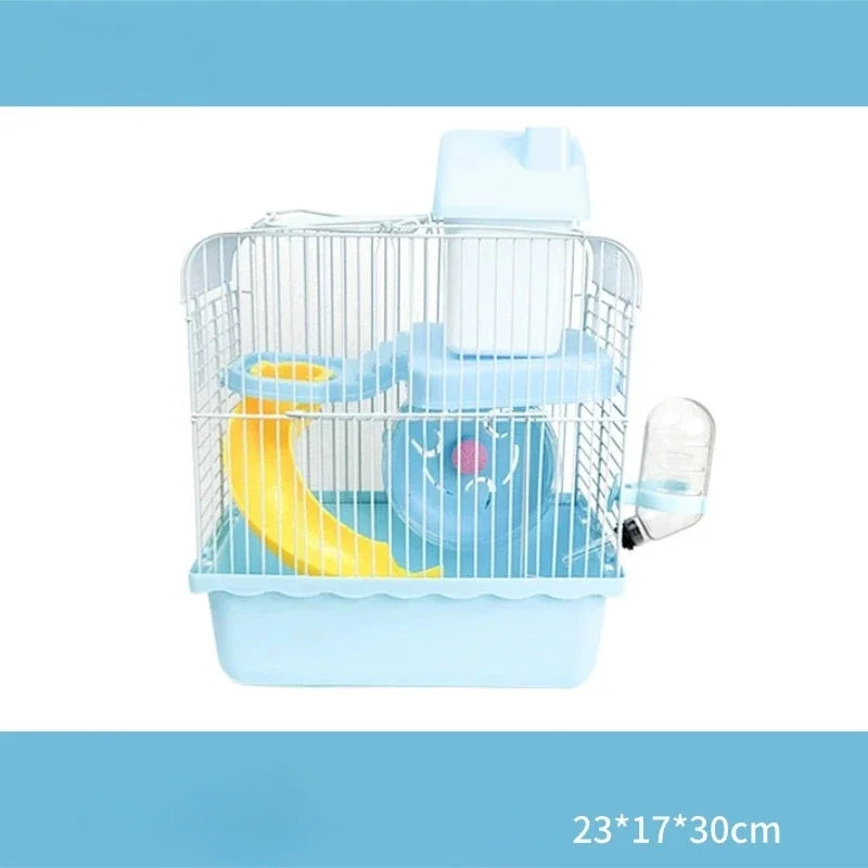 Mini Château Cage Hamster Double Couche Portable