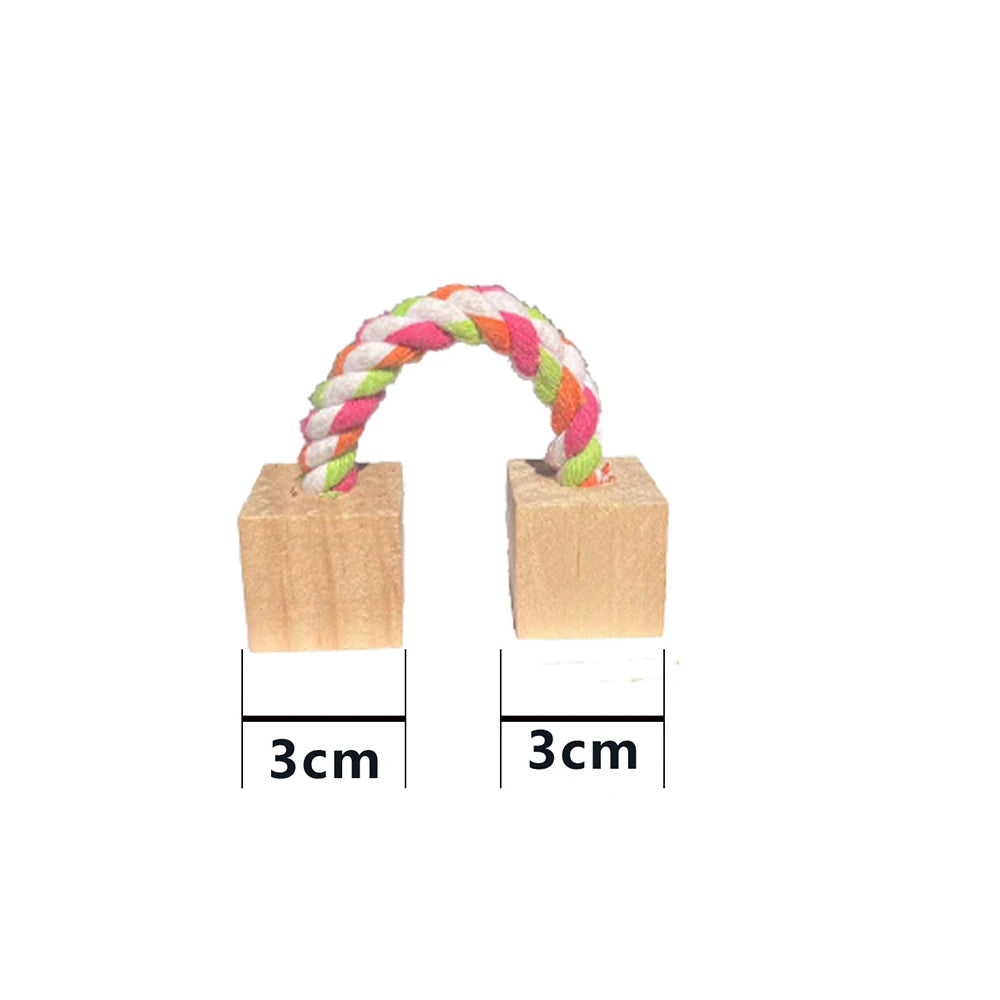 Set de jouets en bois naturel pour hamsters, lapins, oiseaux et cochons d'Inde – 11 variantes