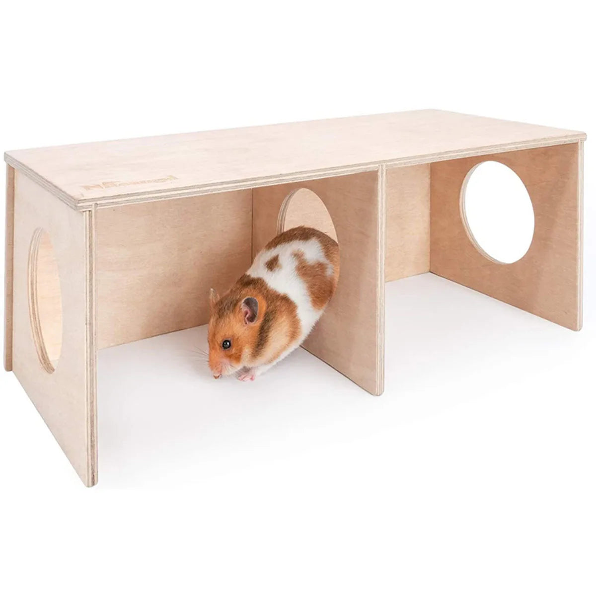 Cachette en bois massif pour hamsters, hérissons, écureuils et petits rongeurs