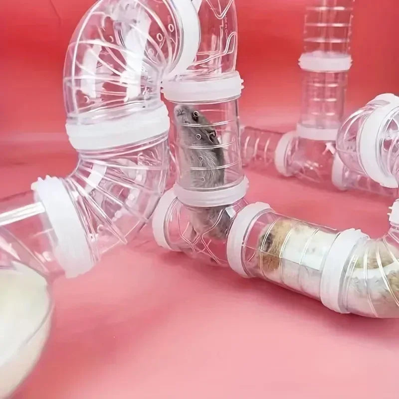 Système de tubes modulables pour hamsters dorés – salle de bain extérieure incluse
