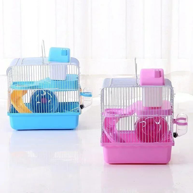 Mini Château Cage Hamster Double Couche Portable