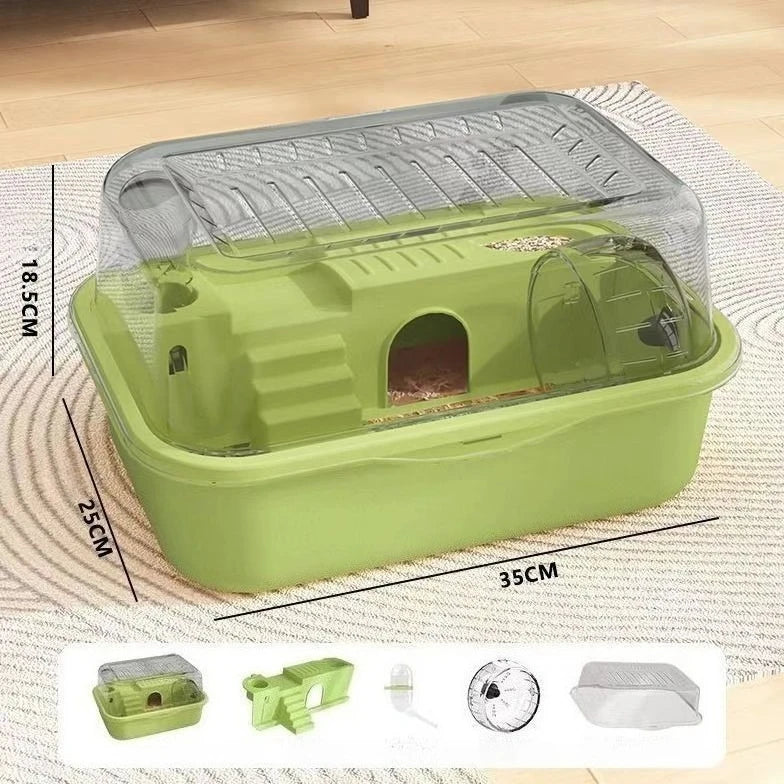 Cage Hamster Anti-Morsure avec Couvercle Ouvrant