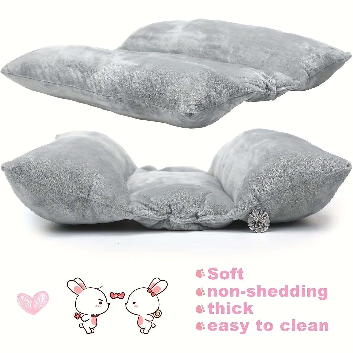 Lit Épais en Peluche pour Lapin