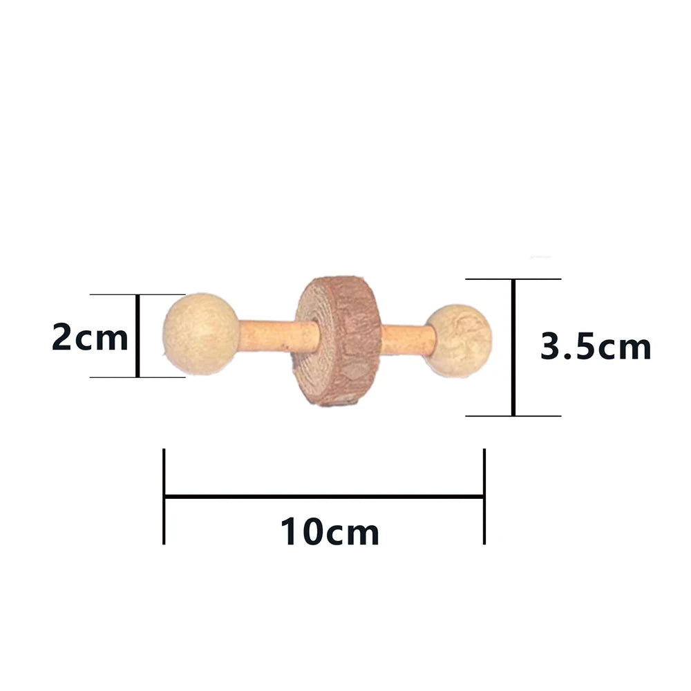 Set de jouets en bois naturel pour hamsters, lapins, oiseaux et cochons d'Inde – 11 variantes