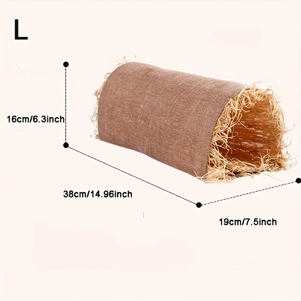 Maison tunnel en herbe naturelle pour lapins, cochons d'Inde et petits animaux