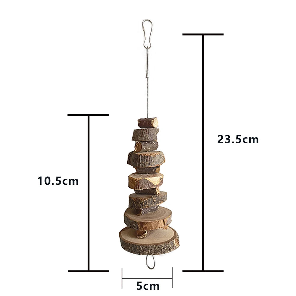 Set de jouets en bois naturel pour hamsters, lapins, oiseaux et cochons d'Inde – 11 variantes