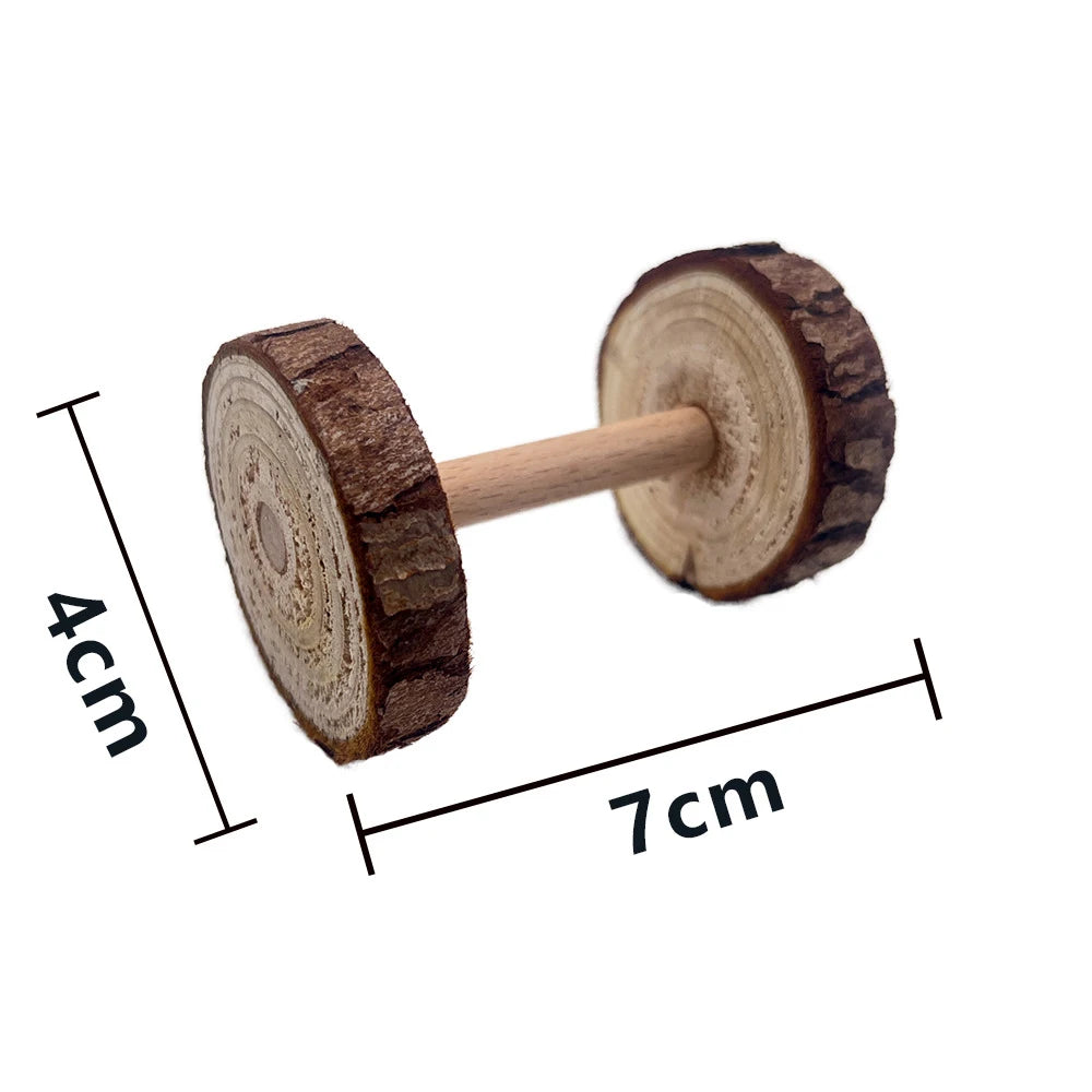 Set de jouets en bois naturel pour hamsters, lapins, oiseaux et cochons d'Inde – 11 variantes