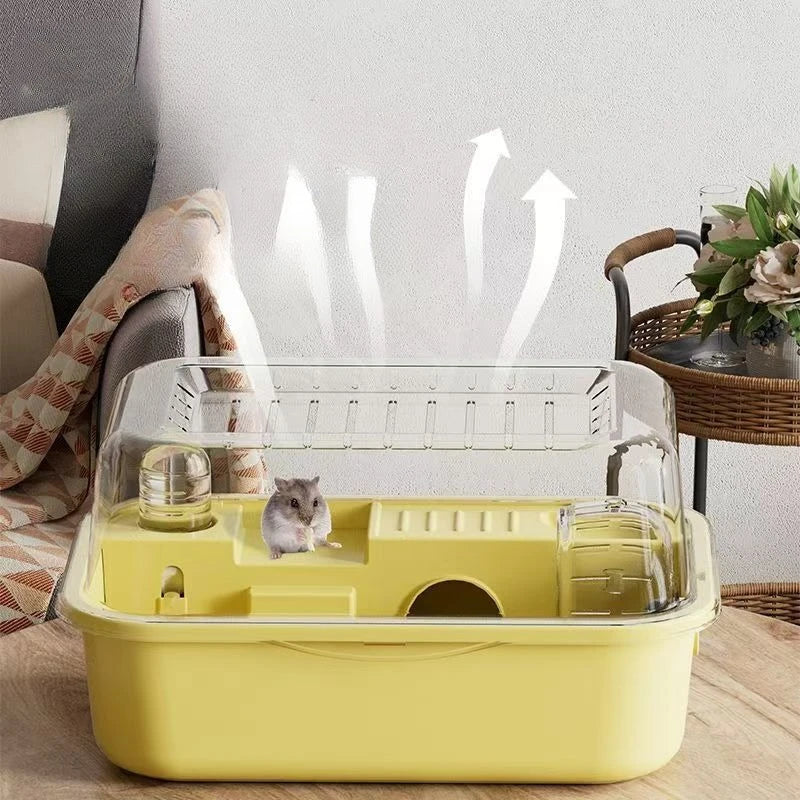 Cage Hamster Anti-Morsure avec Couvercle Ouvrant