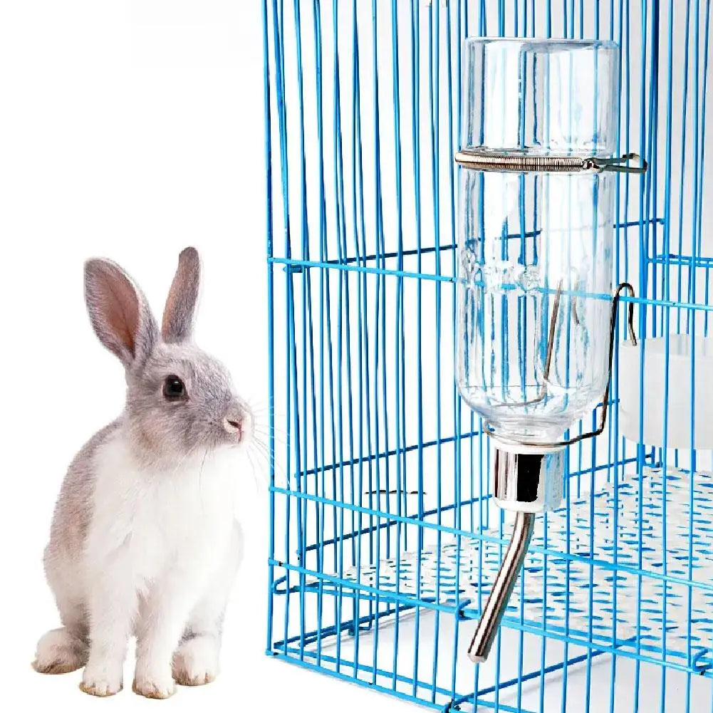 Distributeur d'eau 350ml à suspendre pour lapins. Facile à fixer sur toutes les cages.