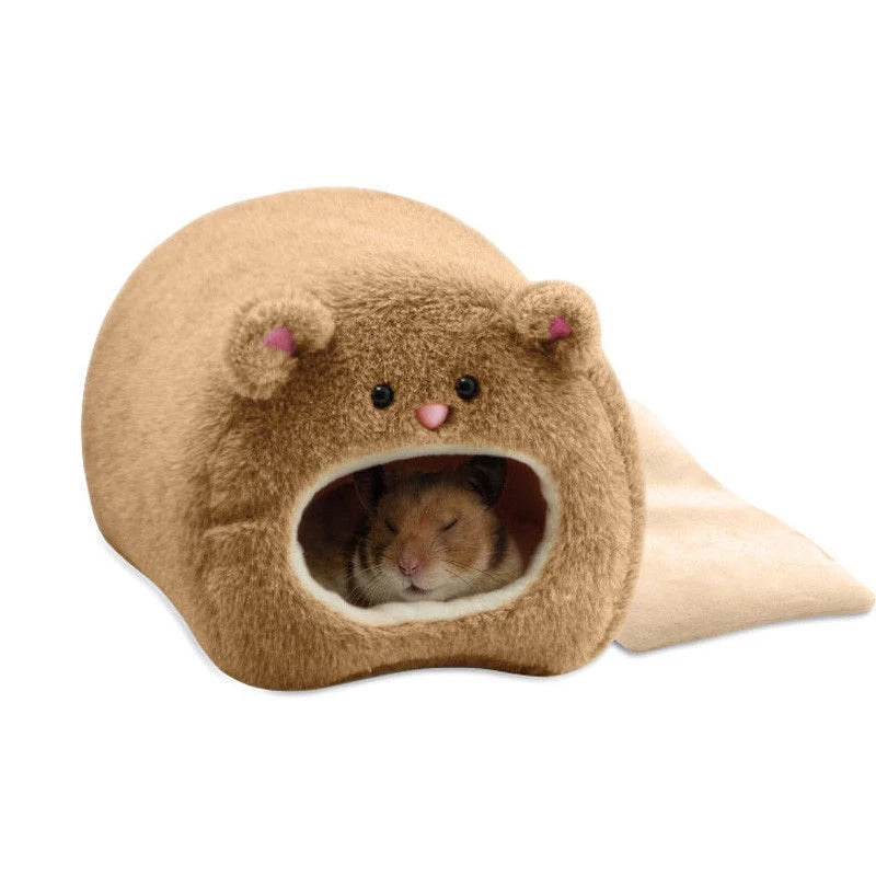 Hamac Nid Suspendu Doux pour Hamster – Lit Chaud 4-en-1