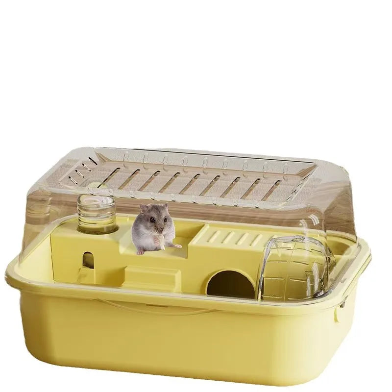 Cage Hamster Anti-Morsure avec Couvercle Ouvrant