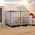 Cage intérieure double étage pour lapins et cobayes avec système de nettoyage automatique des déjections. Plateforme deux niveaux incluse.