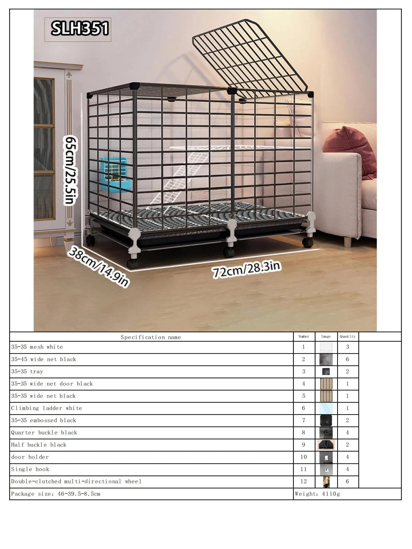 Grande Cage Lapin Intérieure
