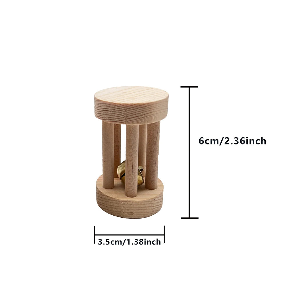 Set de jouets en bois naturel pour hamsters, lapins, oiseaux et cochons d'Inde – 11 variantes