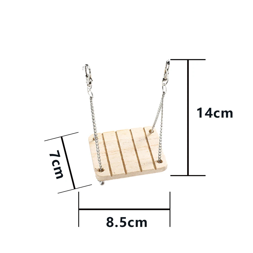 Set de jouets en bois naturel pour hamsters, lapins, oiseaux et cochons d'Inde – 11 variantes