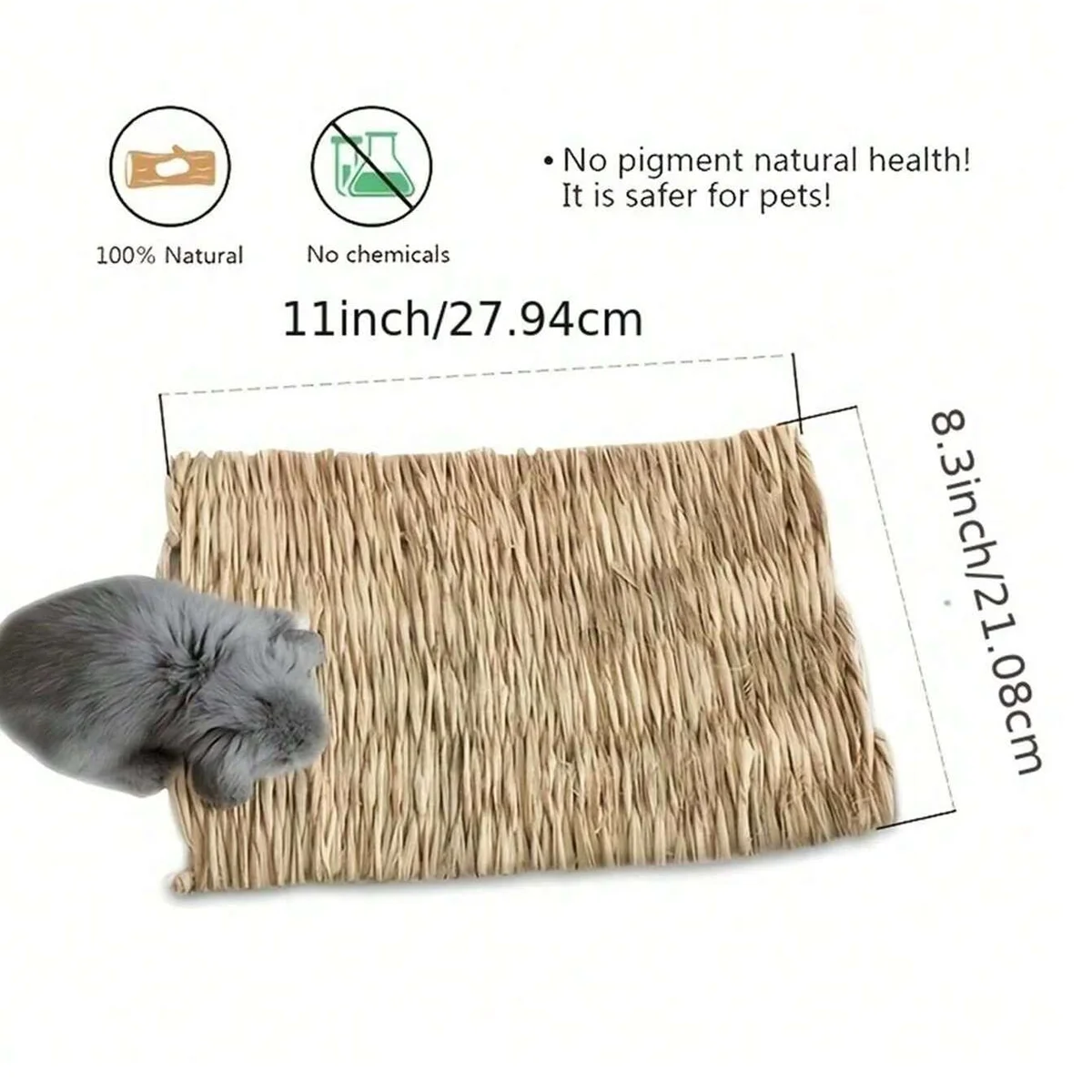Natte en Herbe Naturelle pour Lapin