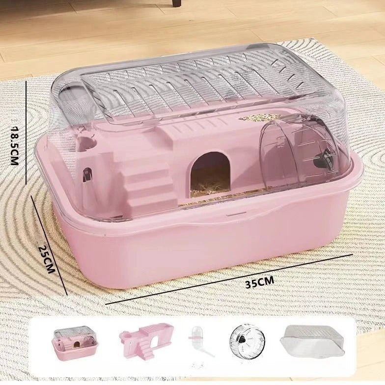 Cage Hamster Anti-Morsure avec Couvercle Ouvrant