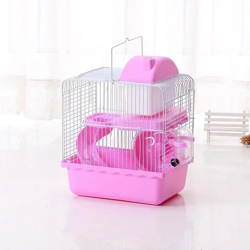 Mini Château Cage Hamster Double Couche Portable