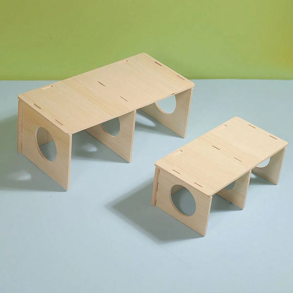 Cachette en bois massif pour hamsters, hérissons, écureuils et petits rongeurs