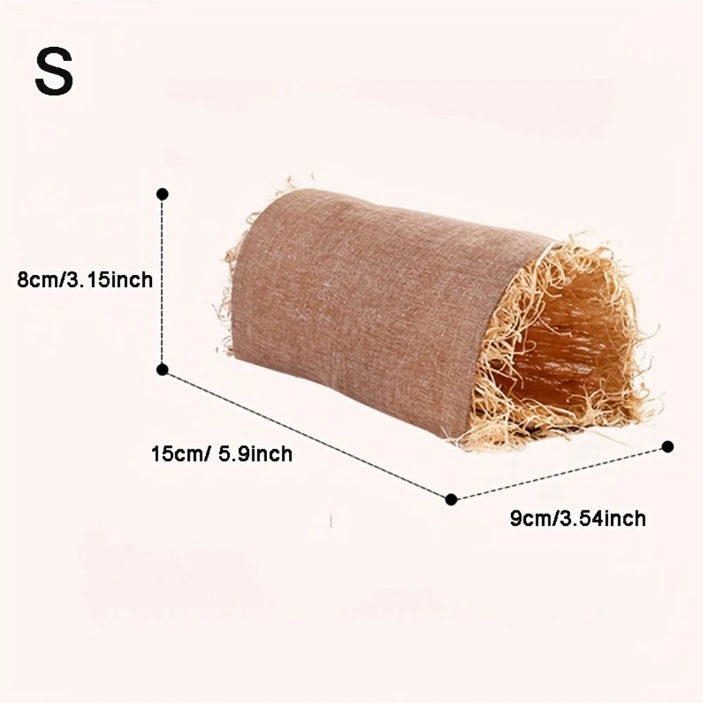 Maison tunnel en herbe naturelle pour lapins, cochons d'Inde et petits animaux