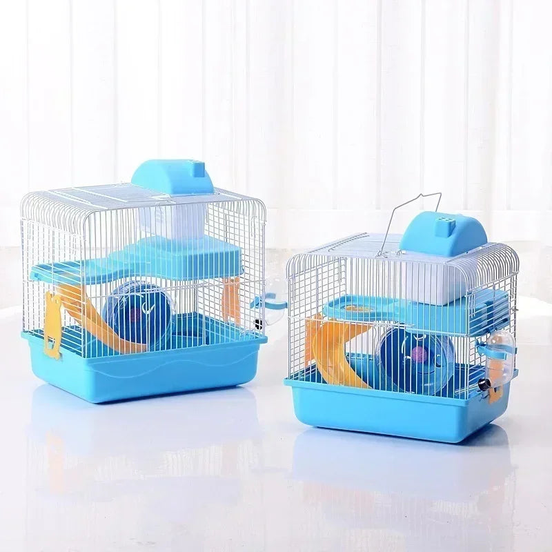 Mini Château Cage Hamster Double Couche Portable