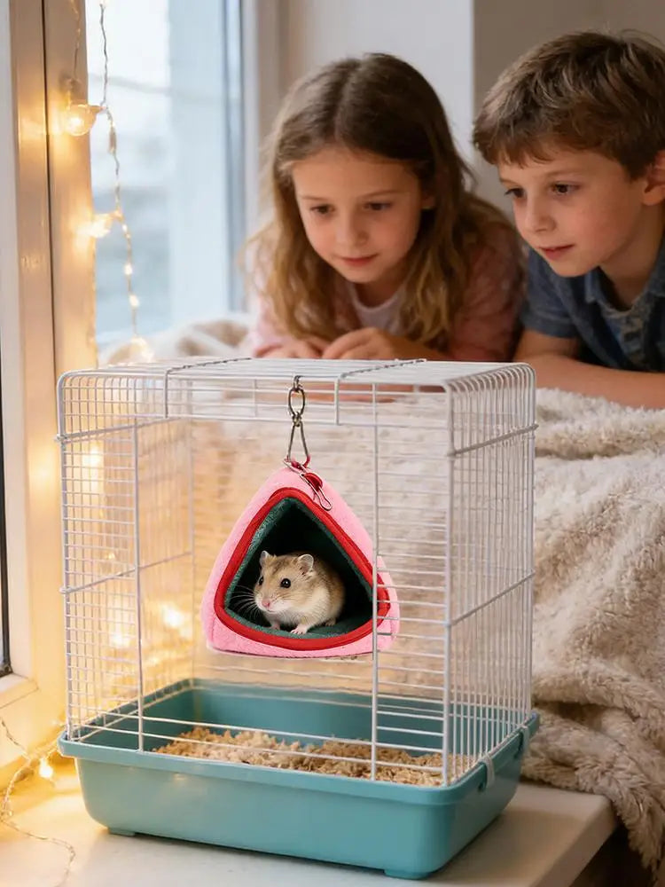 Nid Suspendu Chaud pour Hamster – Maison Résistante aux Griffures & Hamac Cosy