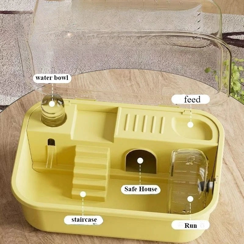 Cage Hamster Anti-Morsure avec Couvercle Ouvrant