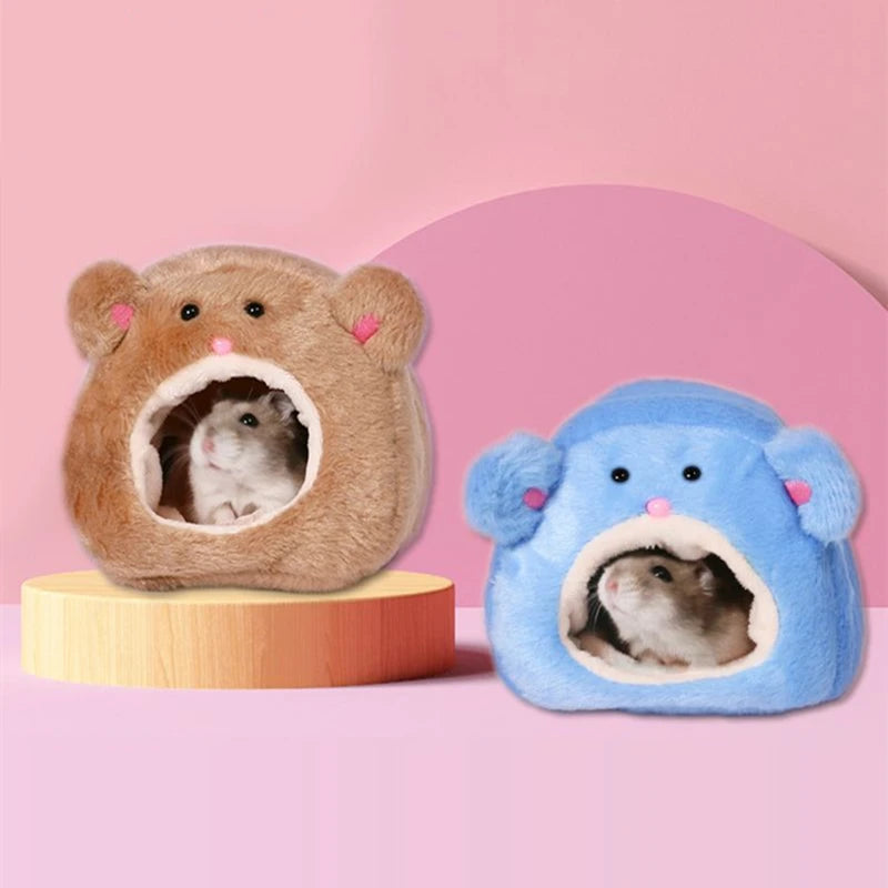 Hamac Nid Suspendu Doux pour Hamster – Lit Chaud 4-en-1