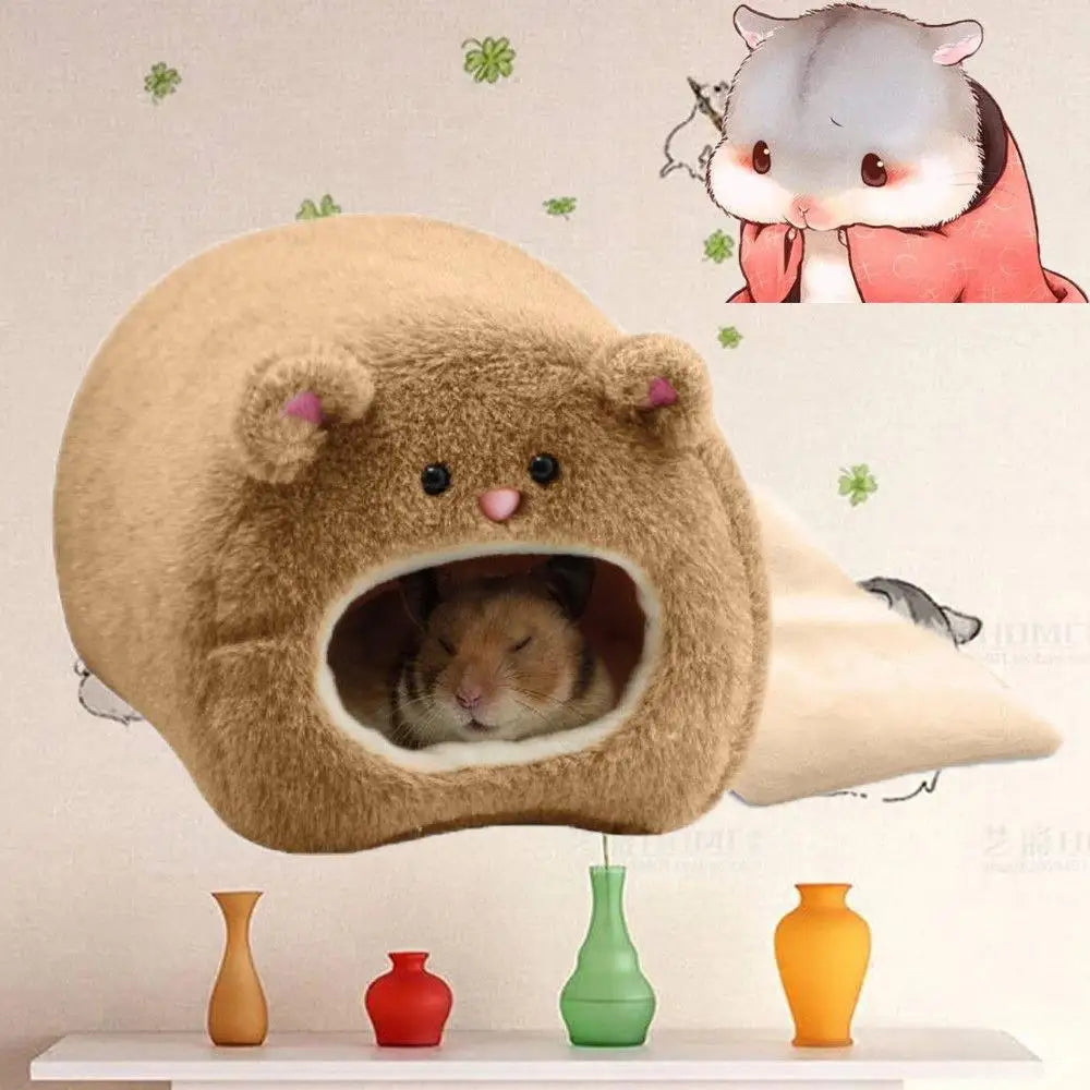 Hamac Nid Suspendu Doux pour Hamster – Lit Chaud 4-en-1