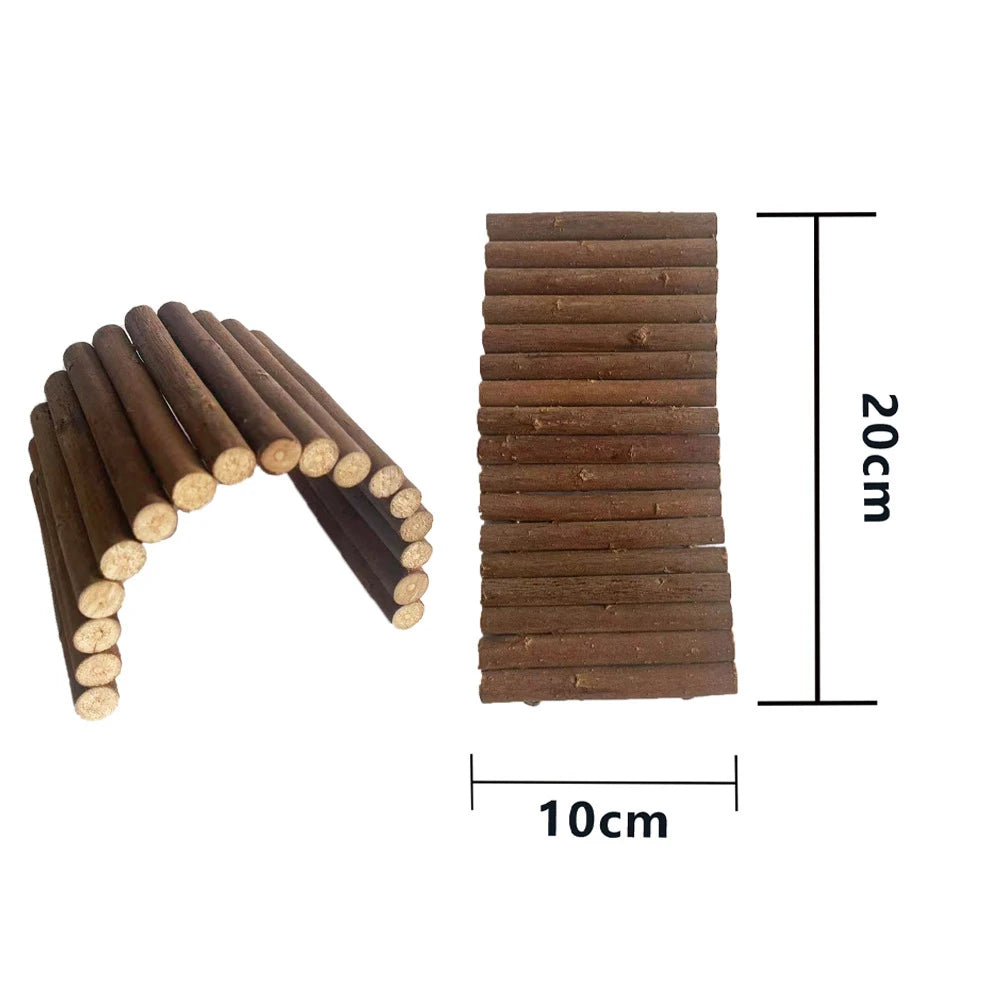 Set de jouets en bois naturel pour hamsters, lapins, oiseaux et cochons d'Inde – 11 variantes