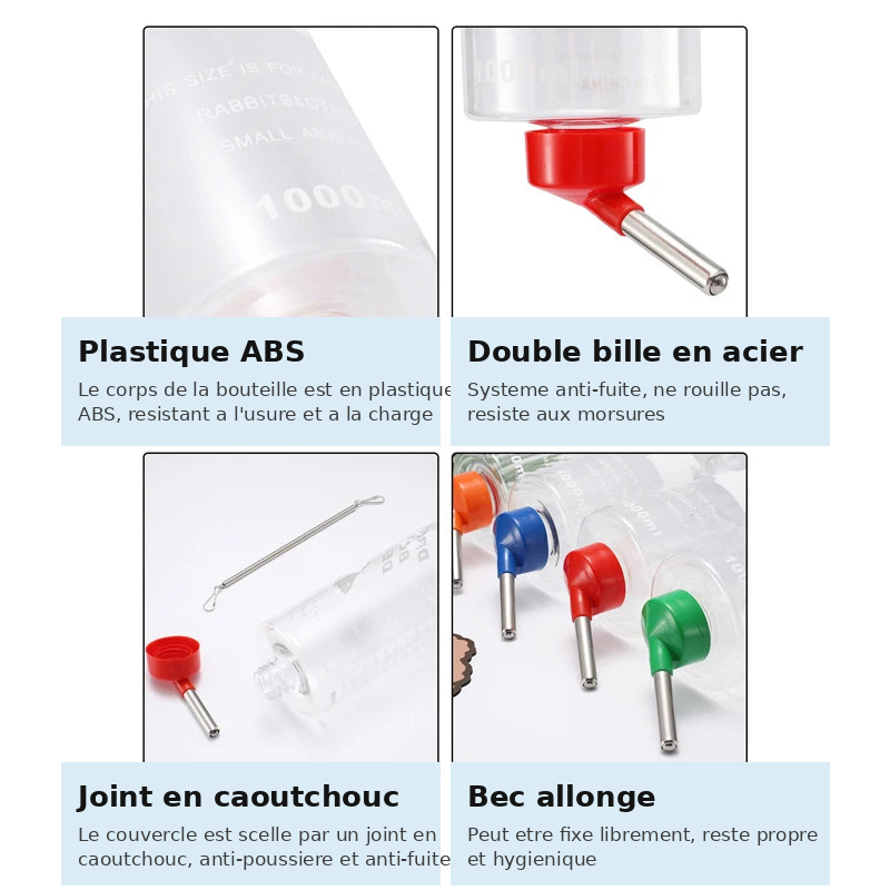 Distributeur d'Eau 1000ml pour lapins
