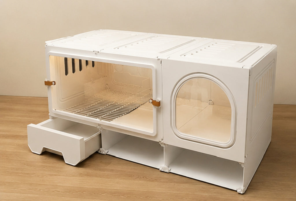 Cage Lapin Villa avec Espace de Vie Séparé